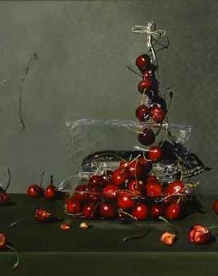Ginny Page 2011 - Cherries 2011 - Oil on Canvas 45x50cm