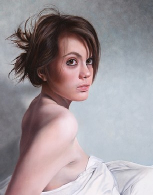 Ginny Page 2011 - Girl Portrait 1 - Oil on Canvas 73x52cm